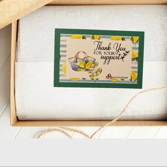 Tropical Thank You Cards, Small Business Cards - Picture 3 of 12